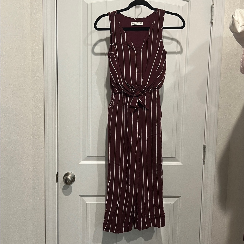 Abercrombie Kids Maroon Jumper with White Stripes